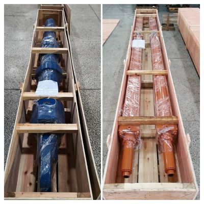 32 MPa Δοκιμαστική πίεση Εργοστάσιο χάλυβα Υδραυλικοί κύλινδροι βαρέος φορτίου με προσαρμοσμένο μήκος εγκεφαλικού εγκεφάλου