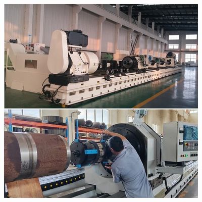 0.8 mm/r Ra 0.037 Μηχανή καψίματος κυλίνδρων Skiving με σχεδιασμό υπερευρείας σιδηροτροχιάς